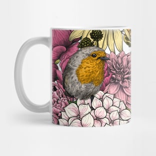 Robins in the garden 5 Mug